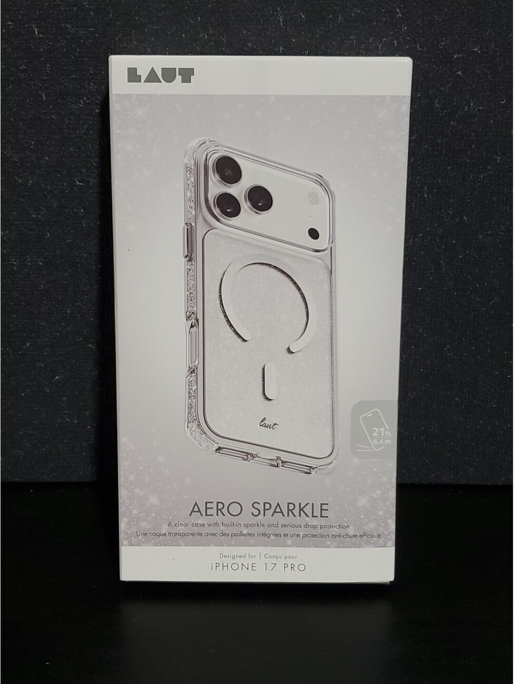 LAUT - Crystal Silver Case Compatible with iPhone 17 PRO Aero Sparkle NEW